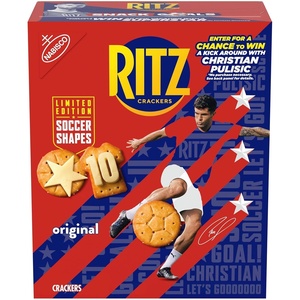 image:imageRITZ Soccer Shapes Original Crackers Snacks for Kids and Adults Party Snacks Limited Edition 123 oz123 OZ