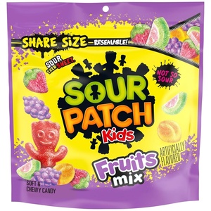 image:imageSOUR PATCH KIDS Fruits Mix Soft amp Chewy Gummy Candy Share Size 1103 oz1103 Ounce Pack of 1