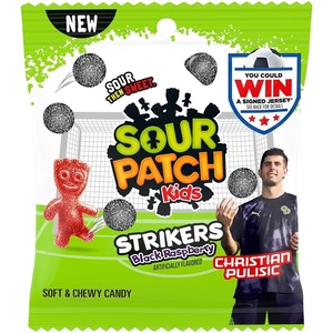 image:imageSOUR PATCH KIDS Strikers Black Raspberry Soft amp Chewy Gummy Candy 317 oz