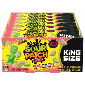 image:imageSOUR PATCH KIDS Watermelon Soft amp Chewy Gummy Candy King Size Bulk Candy 18  34 oz Bags