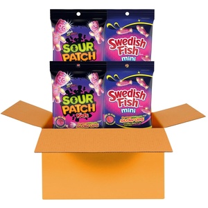 image:imageSOUR PATCH KIDS and SWEDISH FISH Mini Glow Ups StrawberryWatermelon Soft amp Chewy Gummy Candy Variety Pack Bulk Candy 467 oz Bags