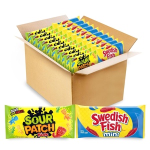 image:imageSOUR PATCH KIDS and SWEDISH FISH Mini Soft amp Chewy Gummy Candy Variety Pack Bulk Candy 20 Snack Packs
