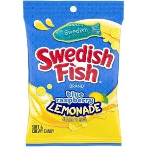 image:imageSWEDISH FISH Blue Raspberry Lemonade Soft amp Chewy Gummy Candy 804 oz804 OZ