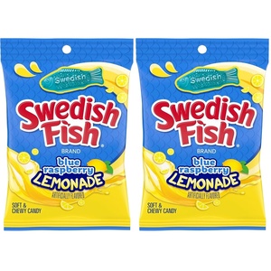 image:imageSWEDISH FISH Blue Raspberry Lemonade Soft amp Chewy Gummy Candy 804 oz804 Ounce Pack of 2
