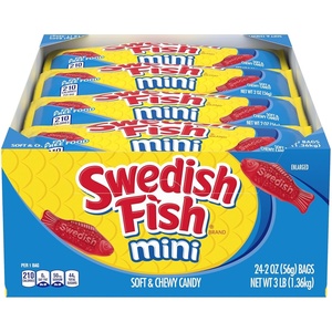 image:imageSWEDISH FISH Blue Raspberry Lemonade Soft amp Chewy Gummy Candy Bulk Candy 12359 oz BagsBerry
