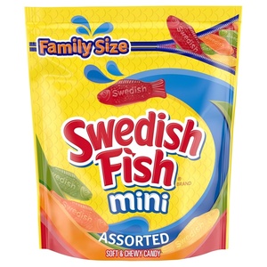image:imageSWEDISH FISH Mini Assorted Soft amp Chewy Gummy Candy Family Size Bulk Candy 18 lb