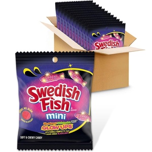 image:imageSWEDISH FISH Mini Glow Ups StrawberryWatermelon Soft amp Chewy Gummy Candy Bulk Candy 12308 oz Bags