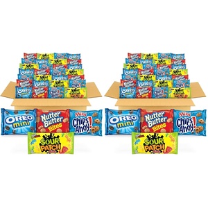image:imageOREO Mini Cookies CHIPS AHOY Mini Cookies SOUR PATCH KIDS Candy amp Nutter Butter Bites amp Candy Variety Pack 32 Snack Packs32 Snack Packs Pack of 2