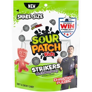 image:imageSOUR PATCH KIDS Strikers Black Raspberry Soft amp Chewy Gummy Candy Share Size 1022 oz
