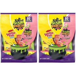 image:imageSOUR PATCH KIDS SWEDISH FISH Soft amp Chewy Candy Variety Pack 80 ct36332 OZ Pack of 2