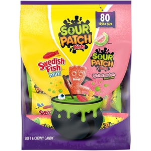 image:imageSOUR PATCH KIDS SWEDISH FISH Soft amp Chewy Candy Variety Pack 80 ct36332 OZ Pack of 9