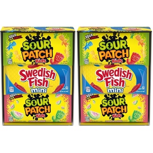 image:imageSOUR PATCH KIDS SWEDISH FISH Soft amp Chewy Gummy Candy Variety Pack 160 ctASSORTED